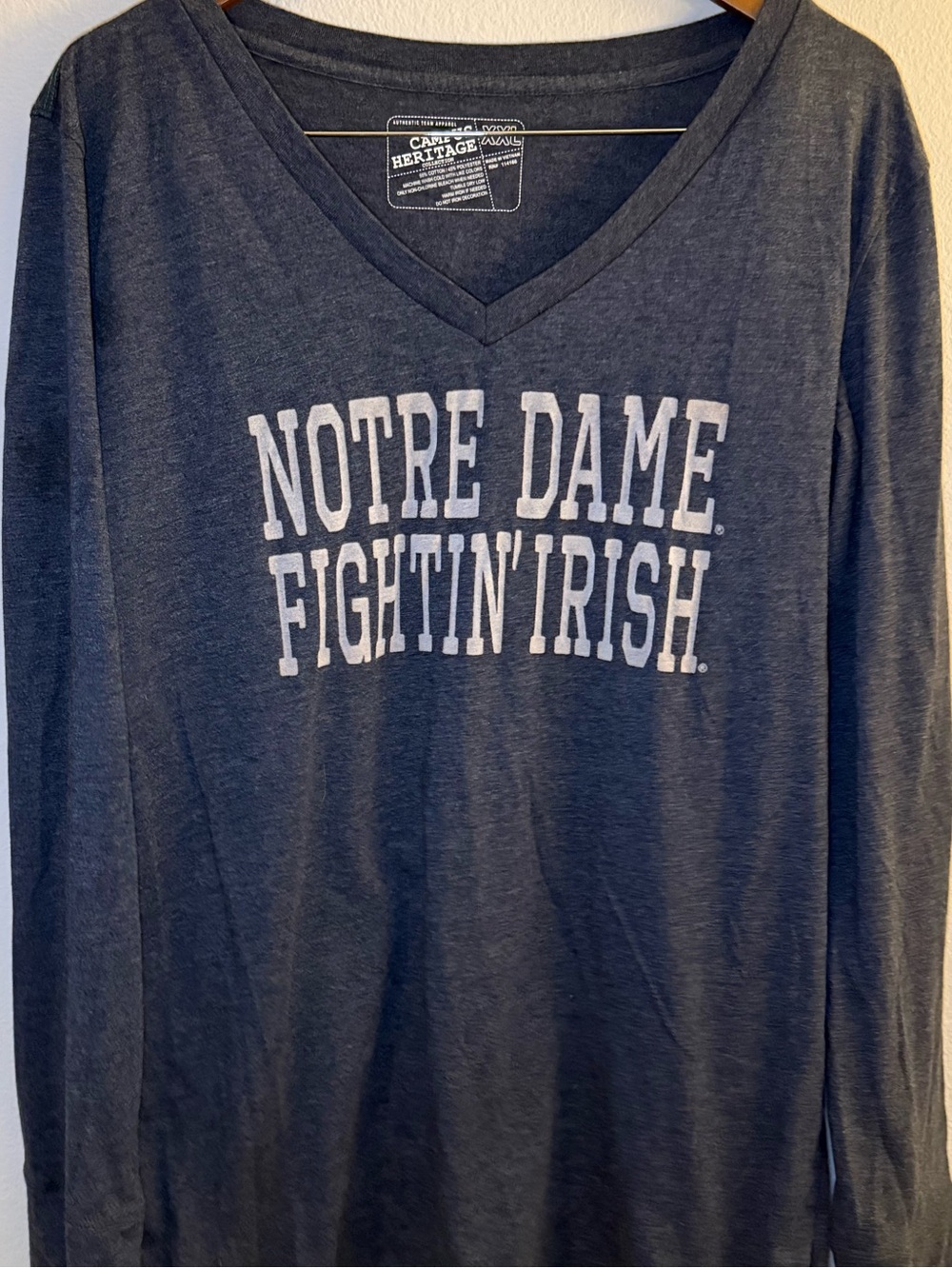 Campus Heritage Navy Blue Graphic Tee - White Print